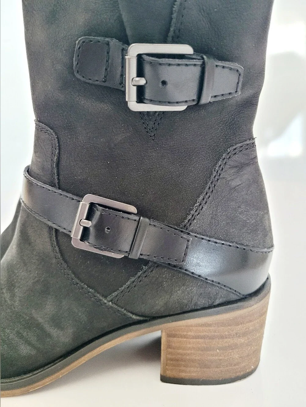 Franco Sarto Larisa 2 Nubuck Leather Moto Ankle Boots 2